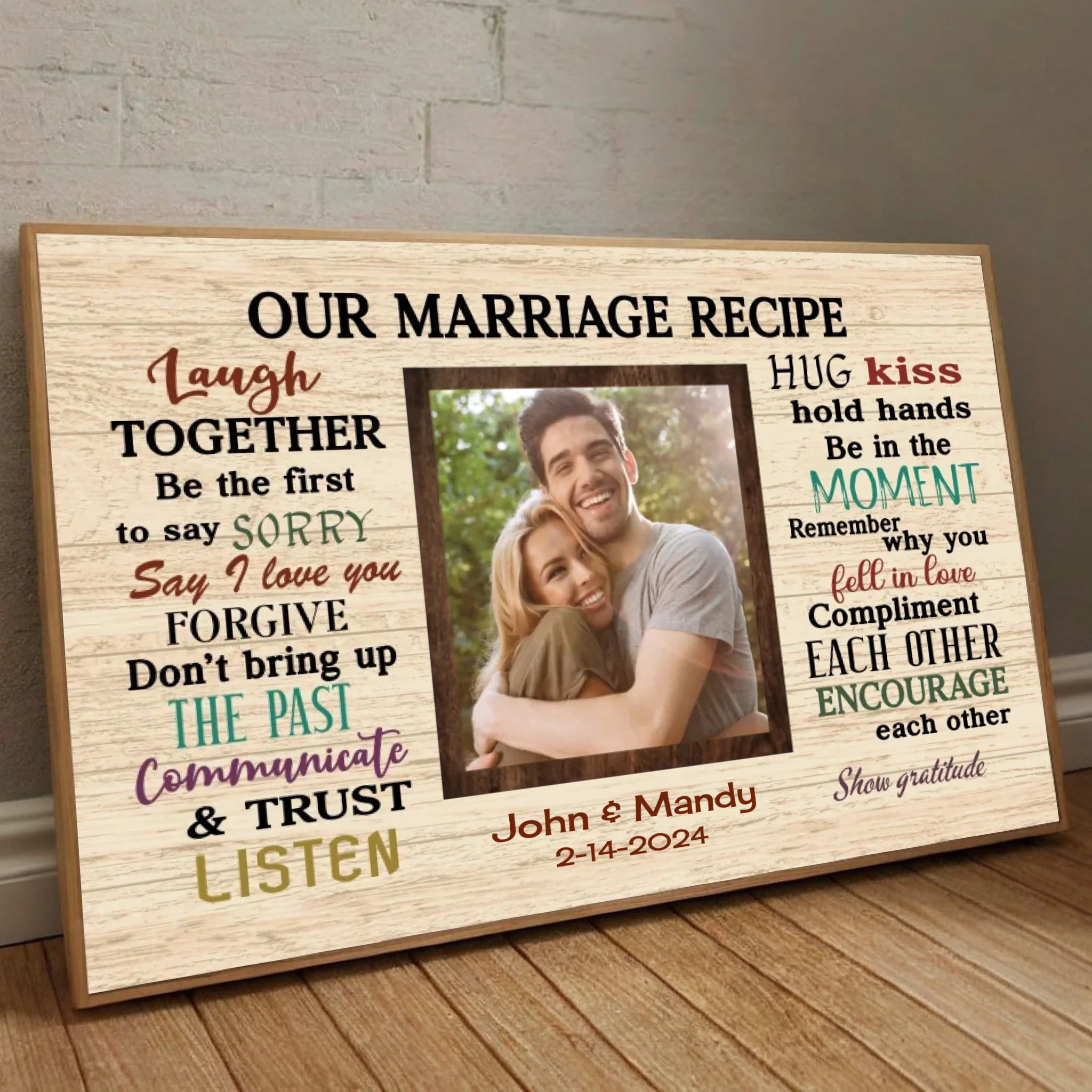 “Our Marriage Recipe for a Lasting Love” – A Custom Wedding Poster to Celebrate True Connection - 89Prints