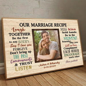 “Our Marriage Recipe for a Lasting Love” – A Custom Wedding Poster to Celebrate True Connection - 89Prints