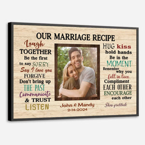 “Our Marriage Recipe for a Lasting Love” – A Custom Wedding Poster to Celebrate True Connection - 89Prints