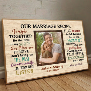 “Our Marriage Recipe for a Lasting Love” – A Custom Wedding Poster to Celebrate True Connection - 89Prints