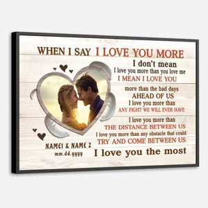 Personalized Wedding Poster: “Love You More, Always and Forever” – Romantic & Unique - 89Prints