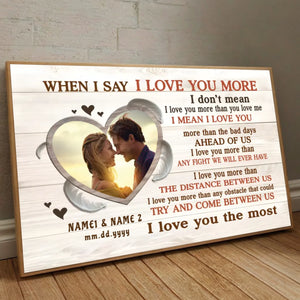 Personalized Wedding Poster: “Love You More, Always and Forever” – Romantic & Unique - 89Prints