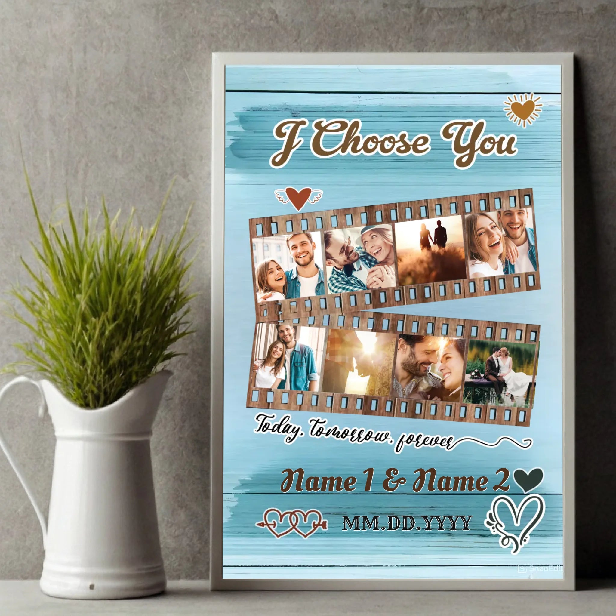 Custom Wedding Gift: Personalized “I Choose You, Today and Forever” Poster for Couples - 89Prints
