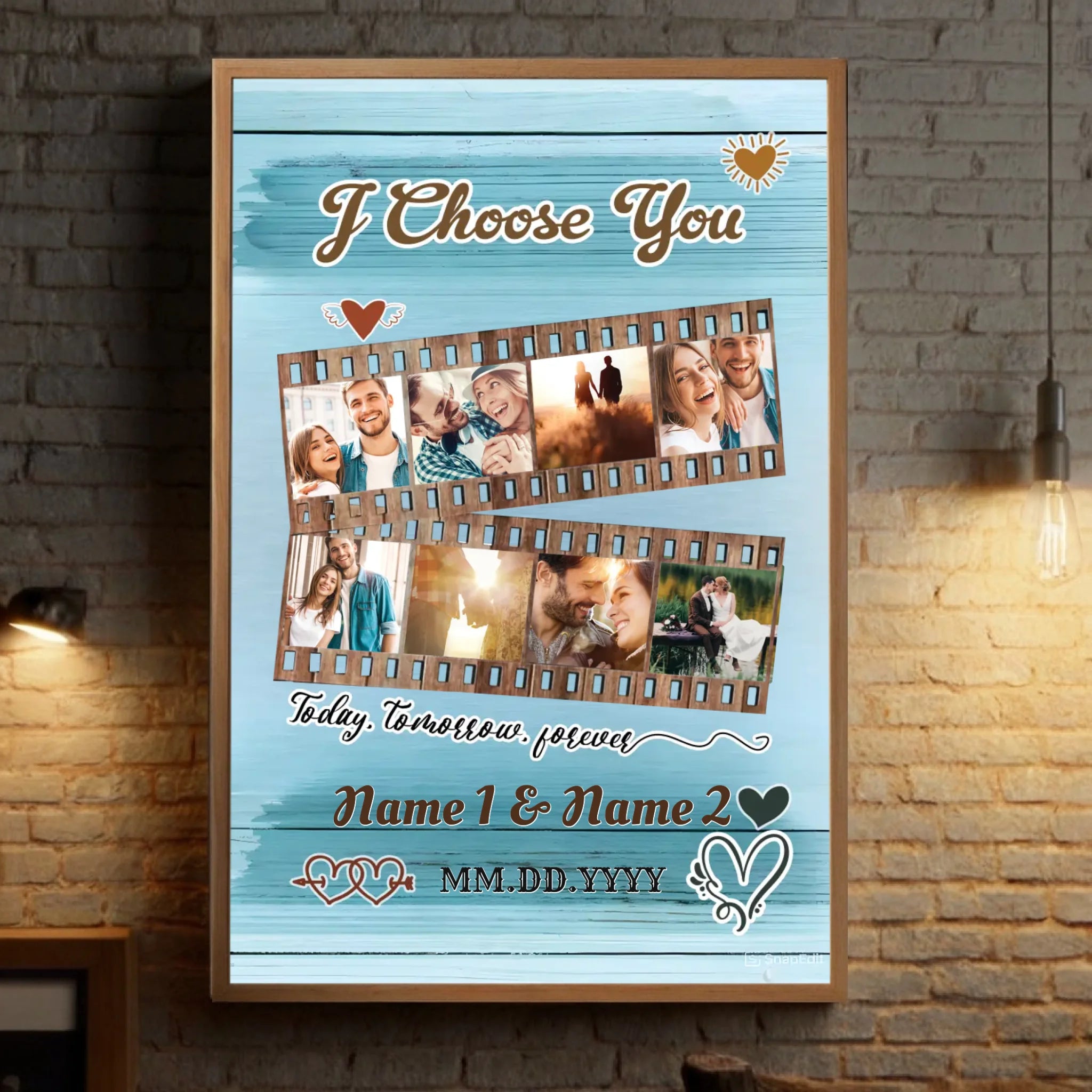 Custom Wedding Gift: Personalized “I Choose You, Today and Forever” Poster for Couples - 89Prints