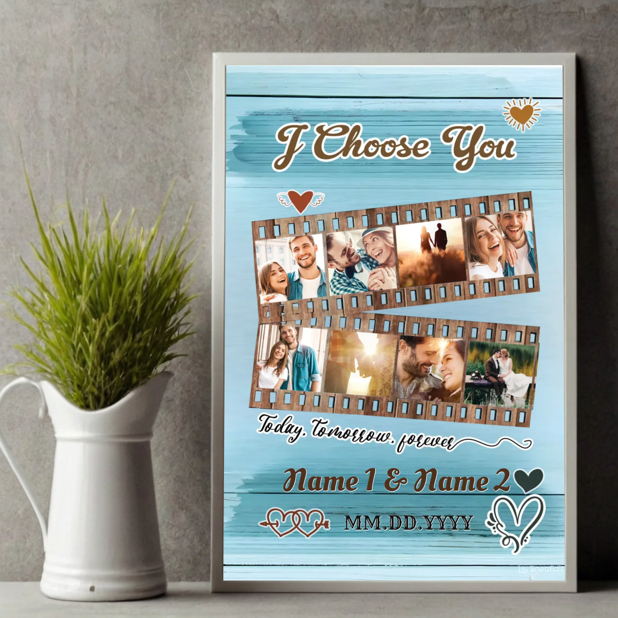 Custom Wedding Gift: Personalized “I Choose You, Today and Forever” Poster for Couples - 89Prints