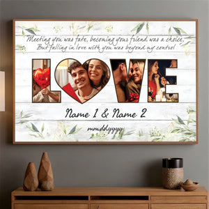 Personalized Wedding Poster: “Falling in Love Was Destiny” – A Romantic Keepsake by 89Prints