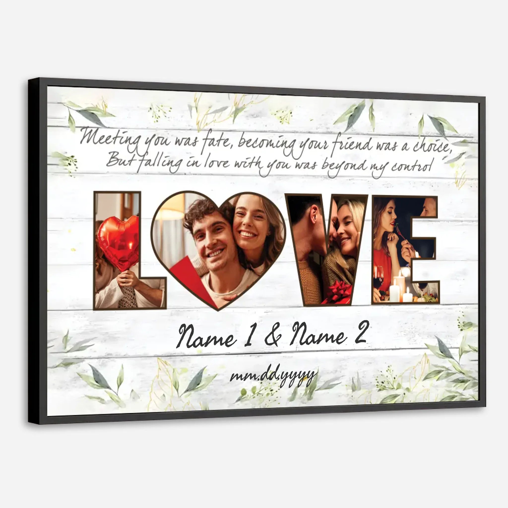 Personalized Wedding Poster: “Falling in Love Was Destiny” – A Romantic Keepsake by 89Prints