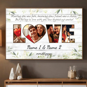 Personalized Wedding Poster: “Falling in Love Was Destiny” – A Romantic Keepsake by 89Prints