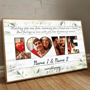 Personalized Wedding Poster: “Falling in Love Was Destiny” – A Romantic Keepsake by 89Prints