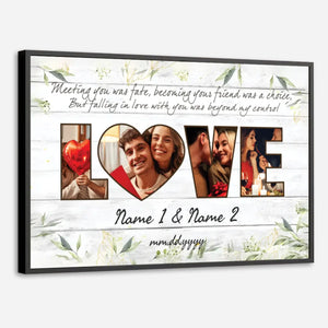 Personalized Wedding Poster: “Falling in Love Was Destiny” – A Romantic Keepsake by 89Prints