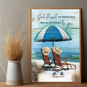 Customizable Wedding Poster: “God Blessed the Broken Road” – Celebrate Your Journey Together - 89Prints