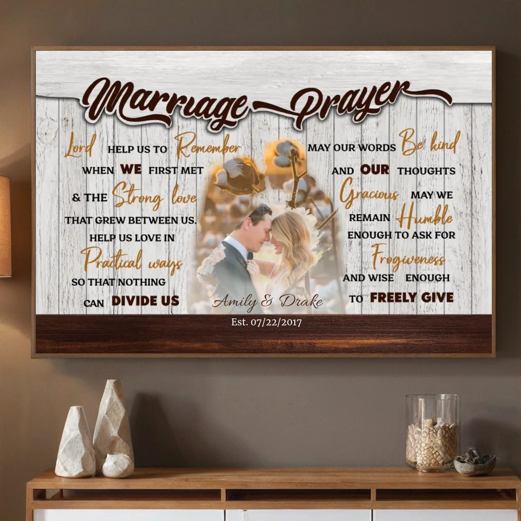 Custom Wedding Gift: “Marriage Prayer” Poster – A Thoughtful and Lasting Memory - 89Prints