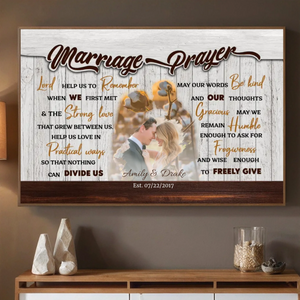 Custom Wedding Gift: “Marriage Prayer” Poster – A Thoughtful and Lasting Memory - 89Prints