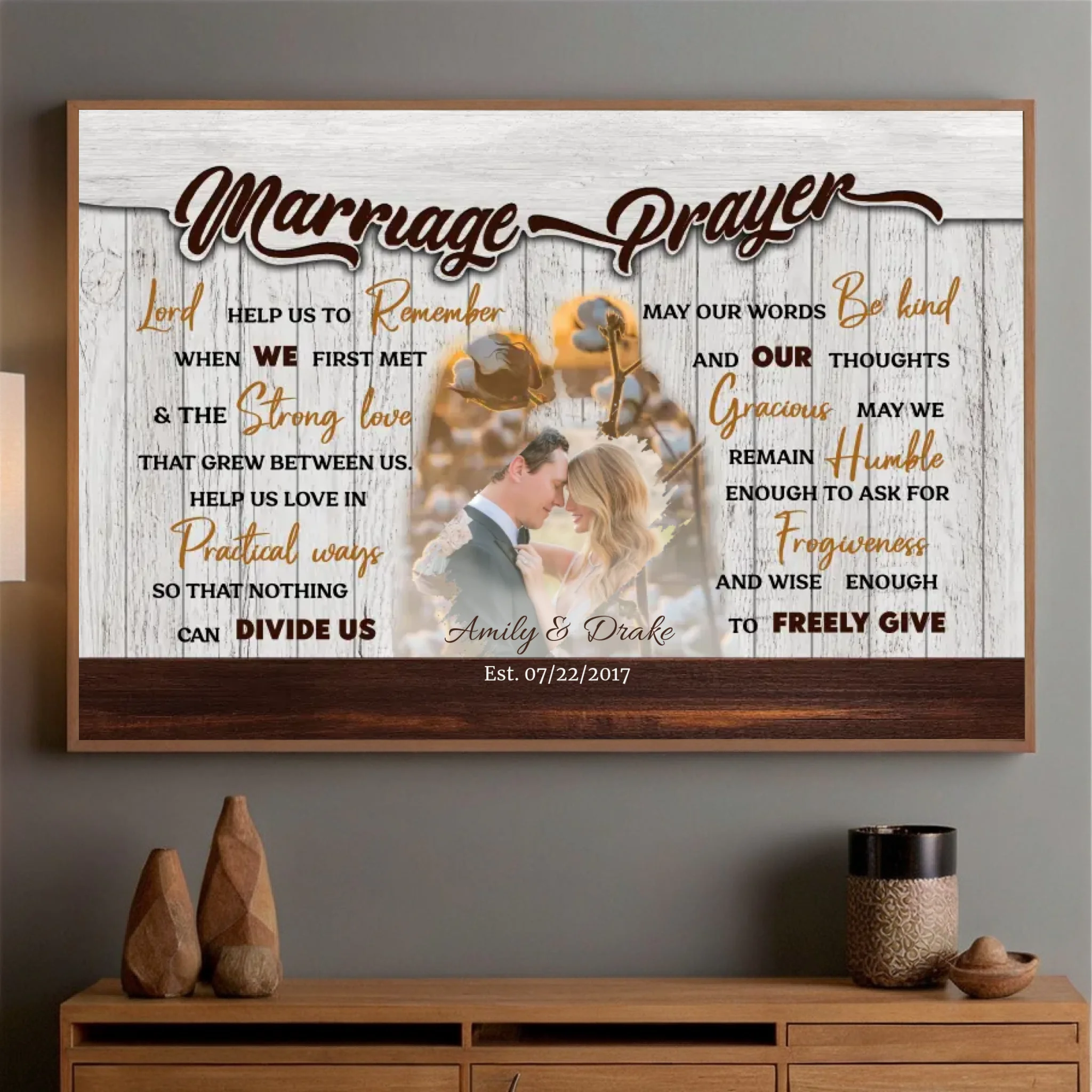 Custom Wedding Gift: “Marriage Prayer” Poster – A Thoughtful and Lasting Memory - 89Prints