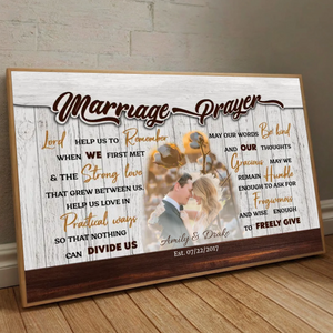 Custom Wedding Gift: “Marriage Prayer” Poster – A Thoughtful and Lasting Memory - 89Prints