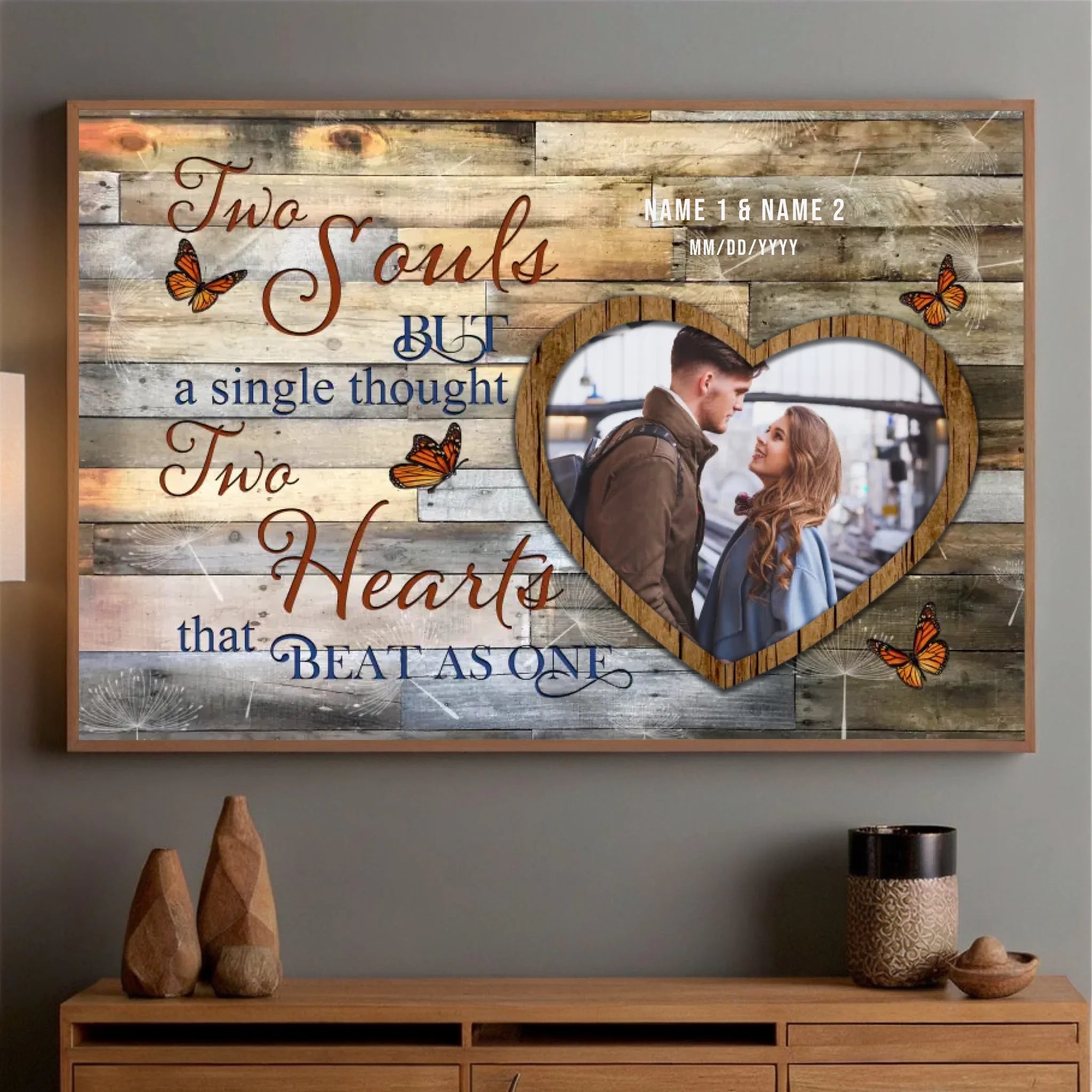 Custom Wedding Poster: “Two Souls, One Heart” – Celebrate Your Eternal Bond - 89Prints