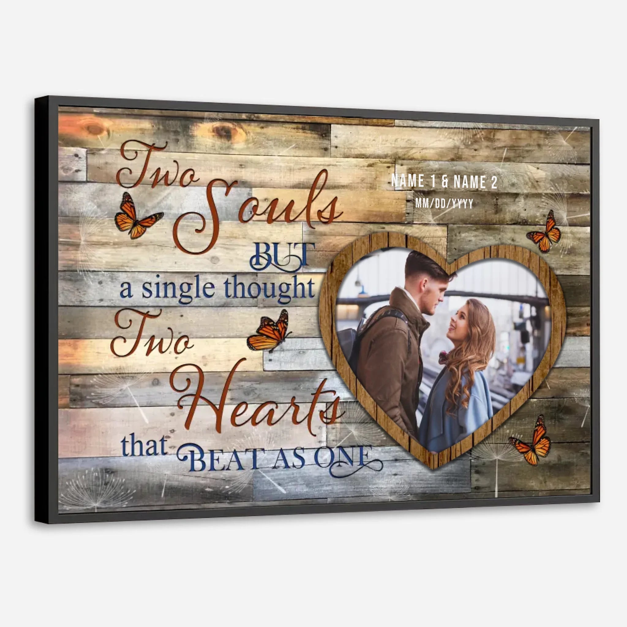 Custom Wedding Poster: “Two Souls, One Heart” – Celebrate Your Eternal Bond - 89Prints