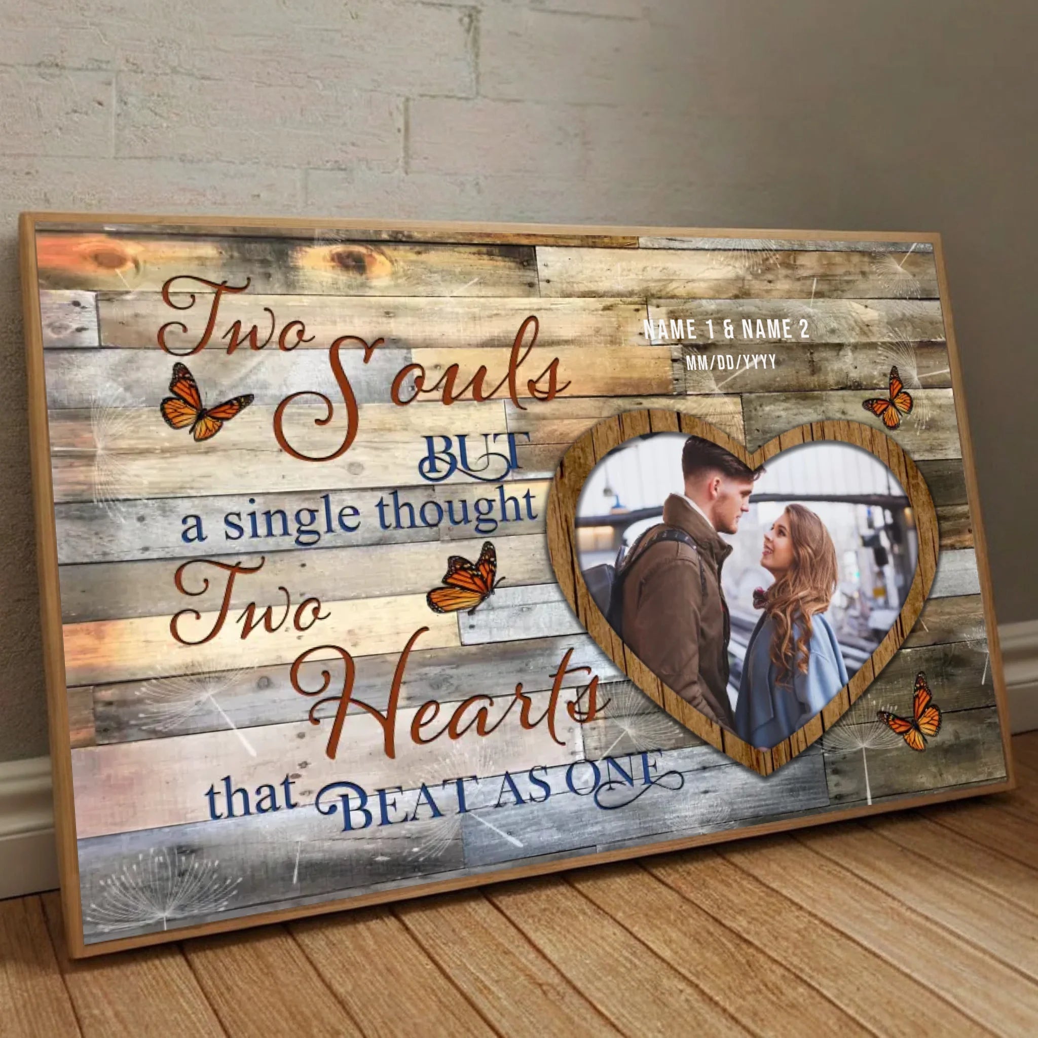 Custom Wedding Poster: “Two Souls, One Heart” – Celebrate Your Eternal Bond - 89Prints