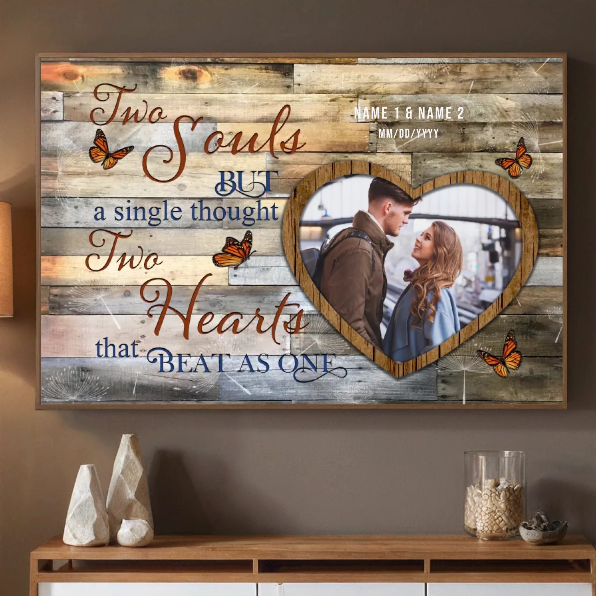 Custom Wedding Poster: “Two Souls, One Heart” – Celebrate Your Eternal Bond - 89Prints