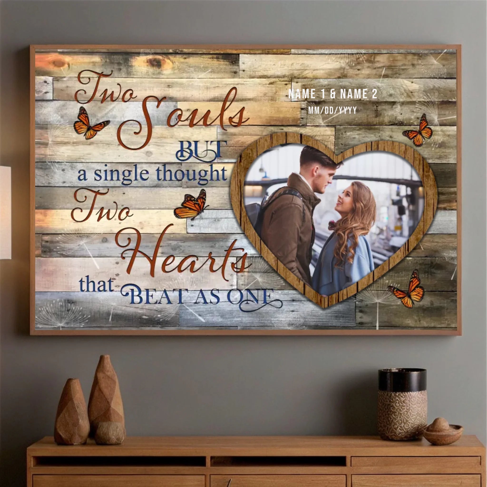 Custom Wedding Poster: “Two Souls, One Heart” – Celebrate Your Eternal Bond - 89Prints