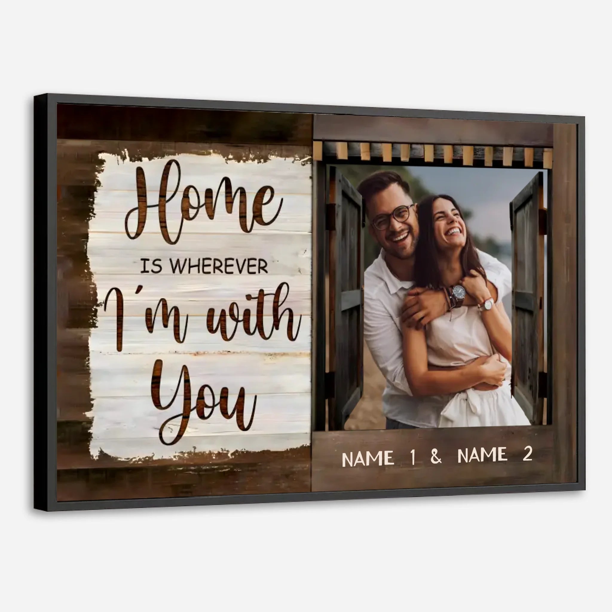 Home Is Wherever I'm with You – Personalized Wedding Poster to Cherish Your Love - 89Prints