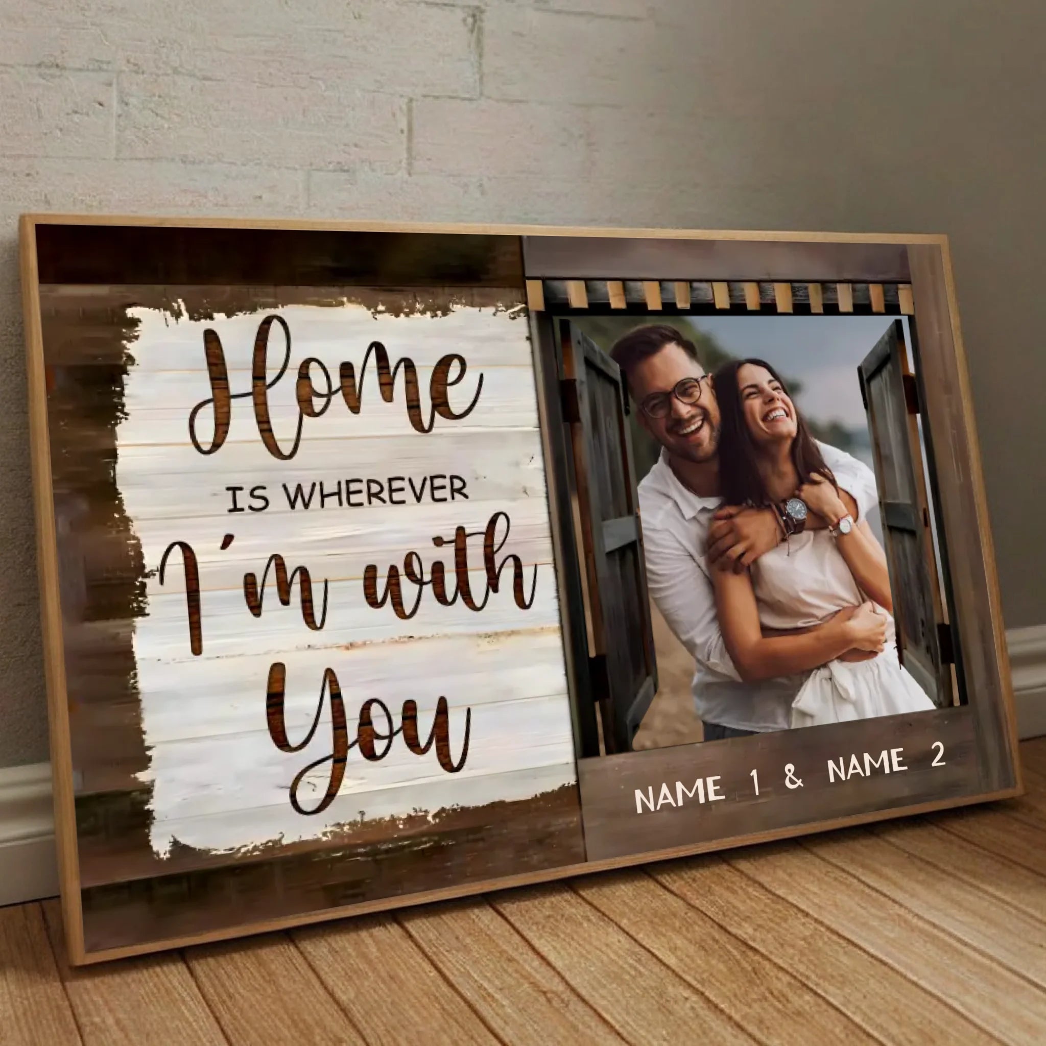Home Is Wherever I'm with You – Personalized Wedding Poster to Cherish Your Love - 89Prints