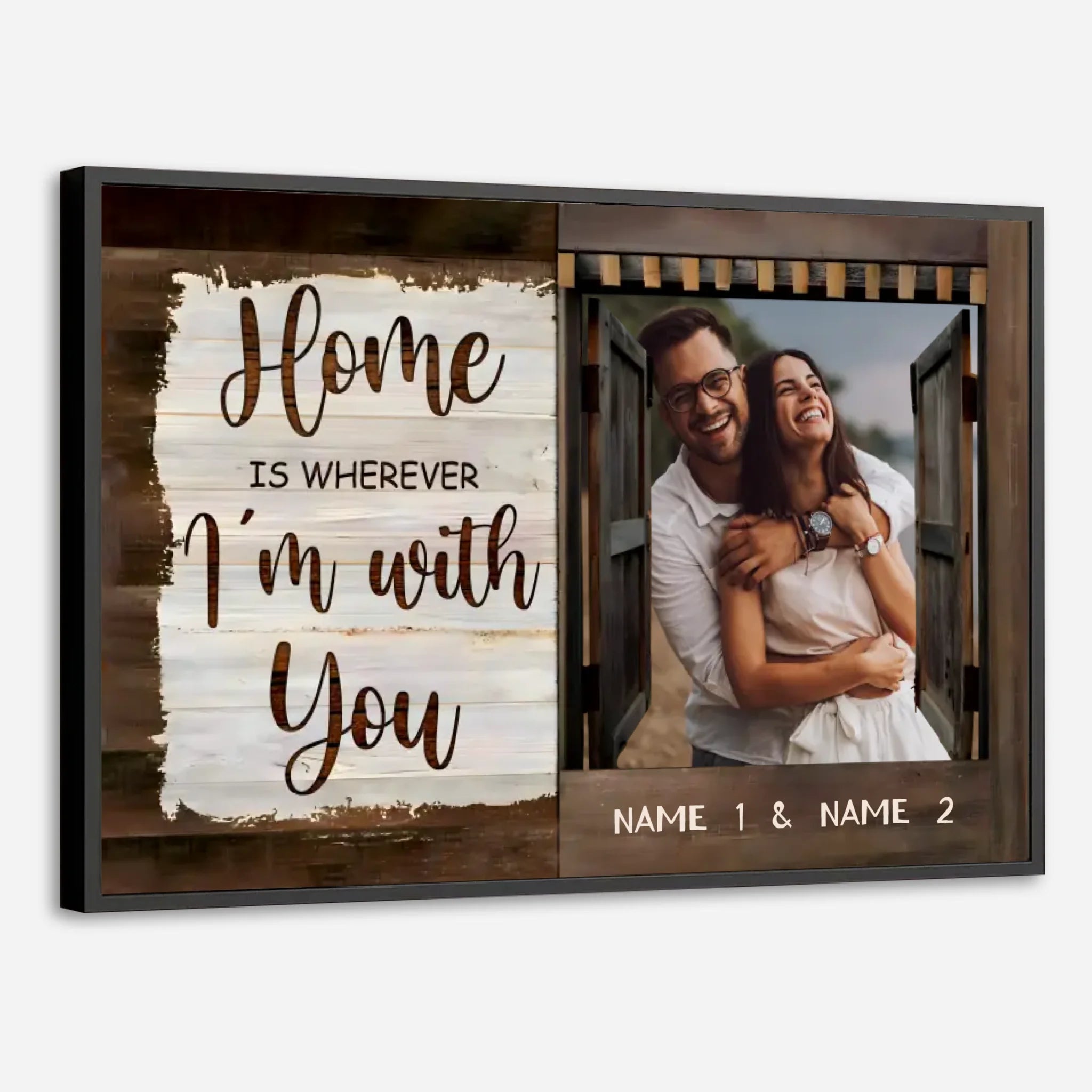 Home Is Wherever I'm with You – Personalized Wedding Poster to Cherish Your Love - 89Prints