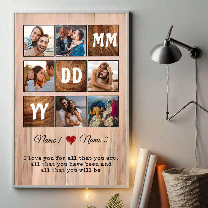 Custom Wedding Poster: Personalized with Names & Your Special Date - 89Prints