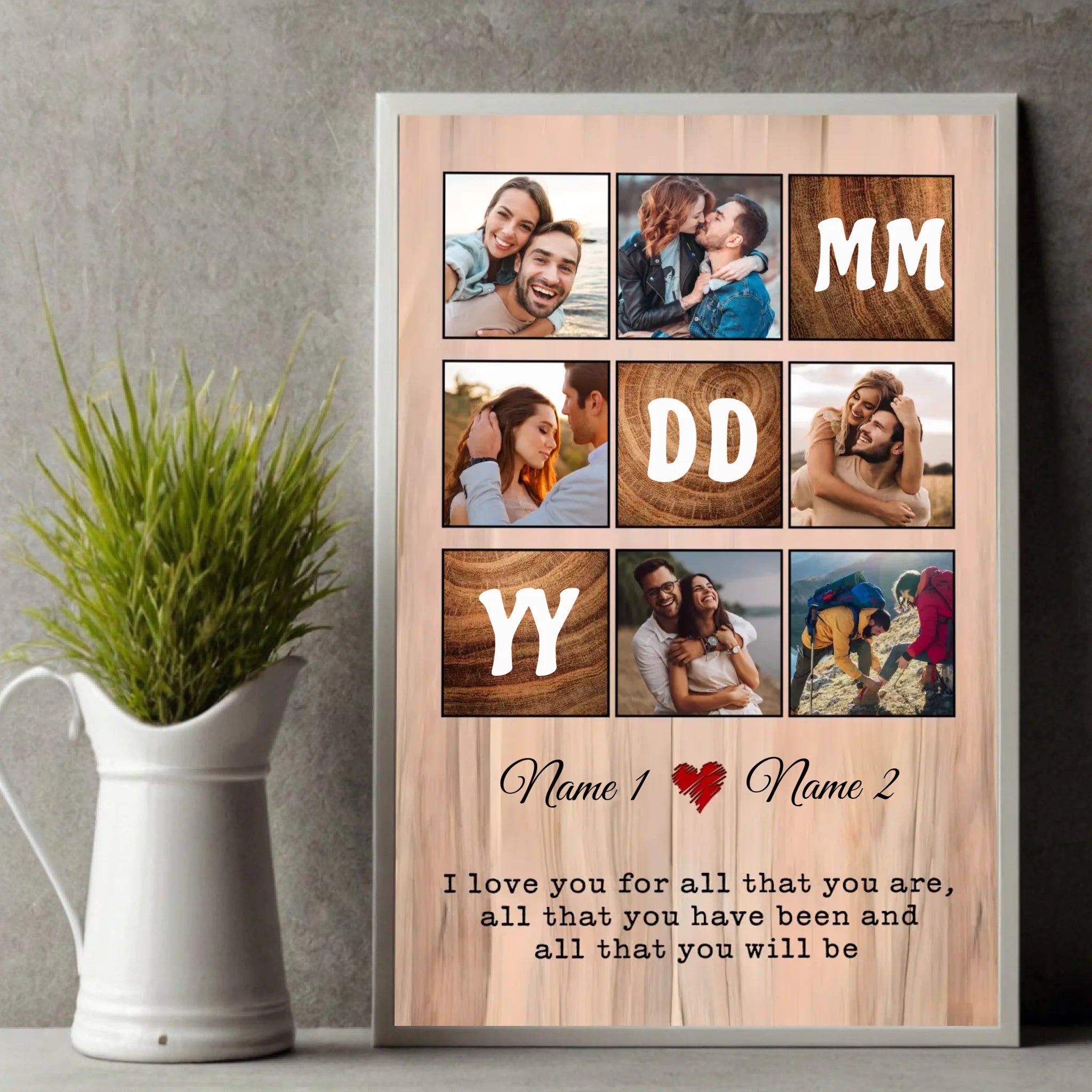 Custom Wedding Poster: Personalized with Names & Your Special Date - 89Prints