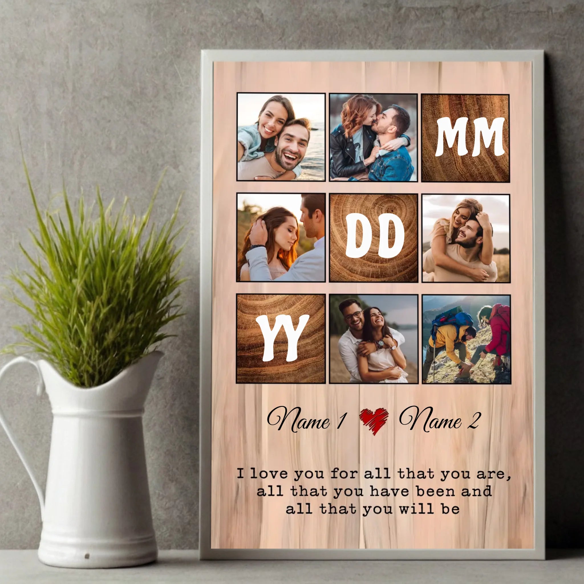 Custom Wedding Poster: Personalized with Names & Your Special Date - 89Prints