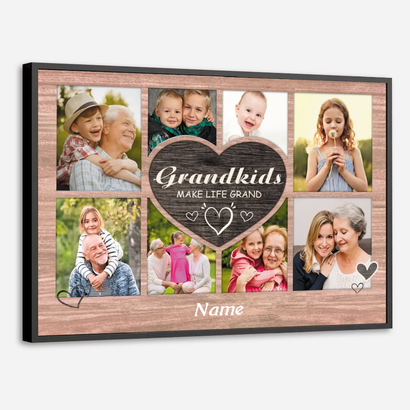 Grandkids Make Life Grand – A Customizable Poster for Proud Grandparents - 89Prints