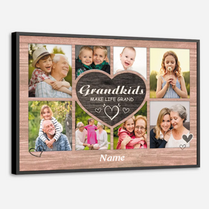 Grandkids Make Life Grand – A Customizable Poster for Proud Grandparents - 89Prints