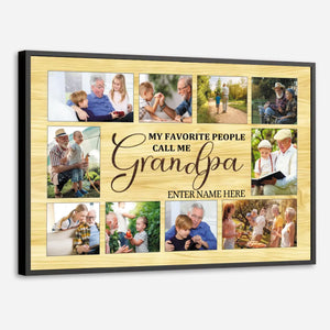 Customizable Poster for Grandfathers – My Favorite People Call Me Grandpa - 89Prints