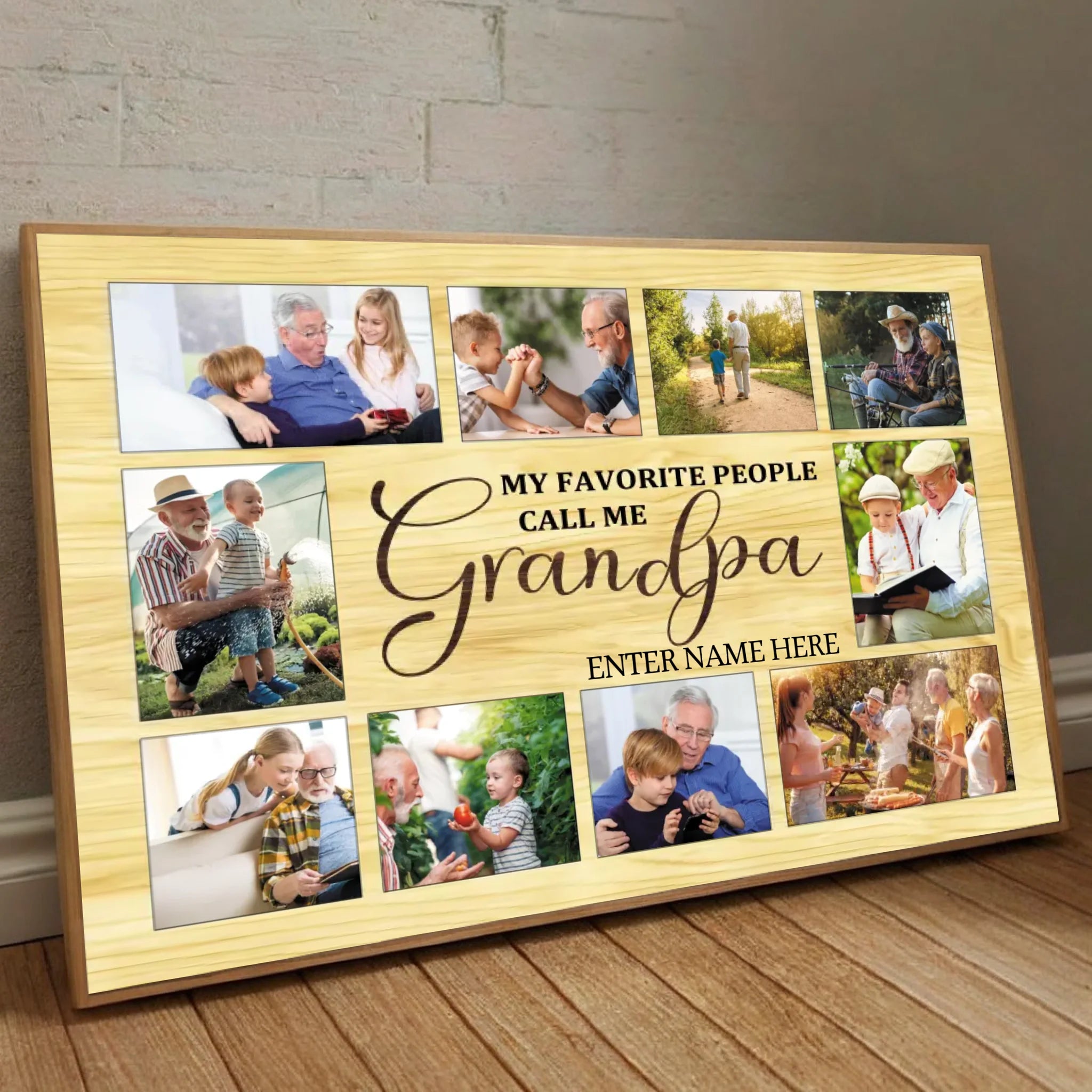 Customizable Poster for Grandfathers – My Favorite People Call Me Grandpa - 89Prints