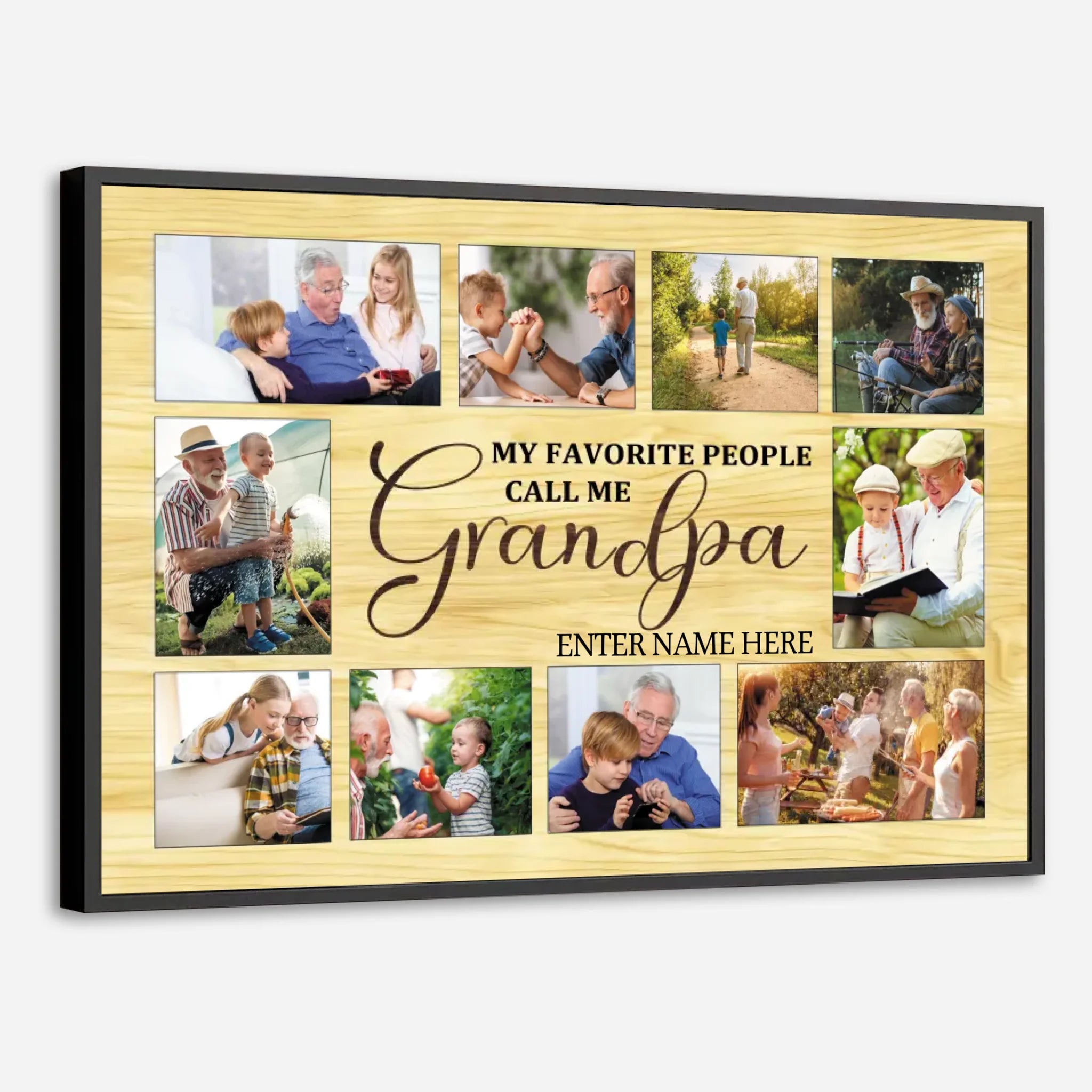 Customizable Poster for Grandfathers – My Favorite People Call Me Grandpa - 89Prints
