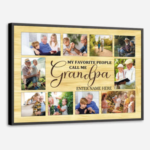 Customizable Poster for Grandfathers – My Favorite People Call Me Grandpa - 89Prints