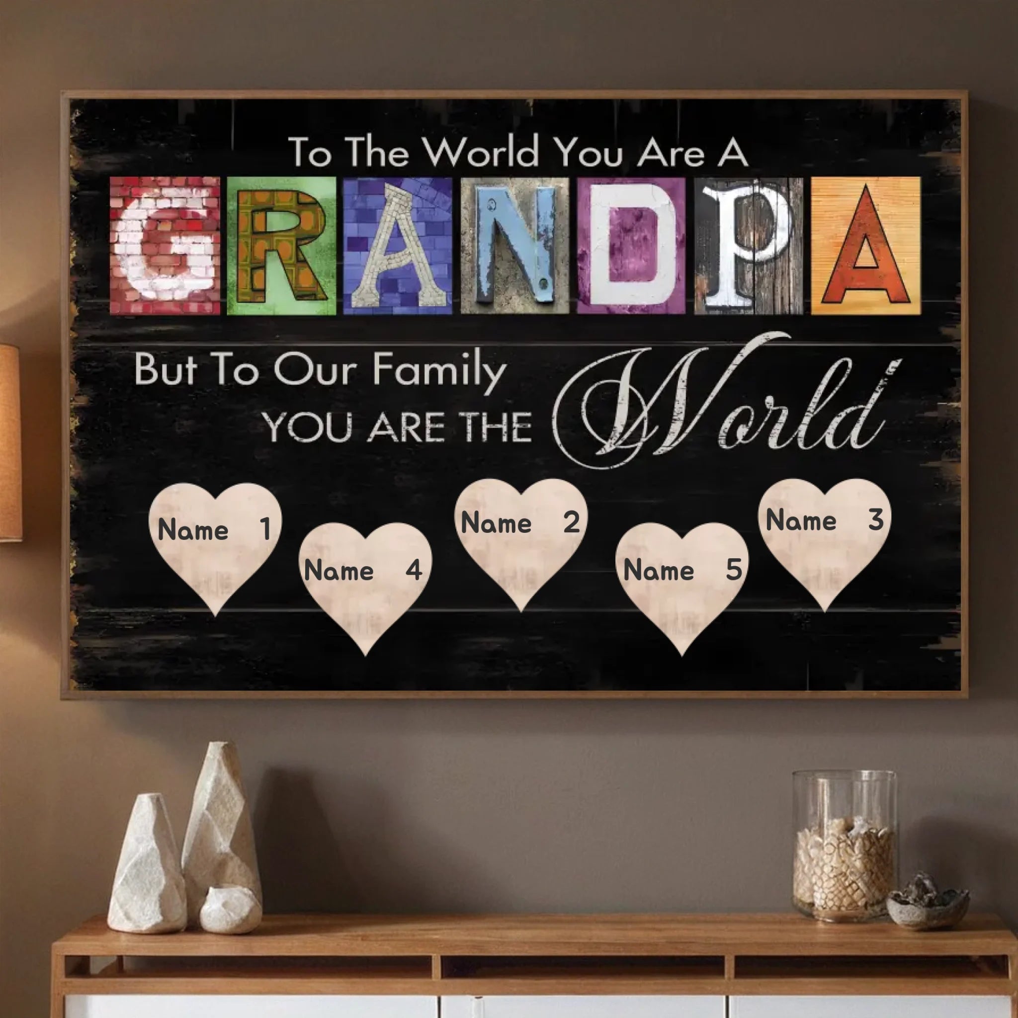 Grandpa’s Greatest Gift – Personalized Name Poster with Love - 89Prints