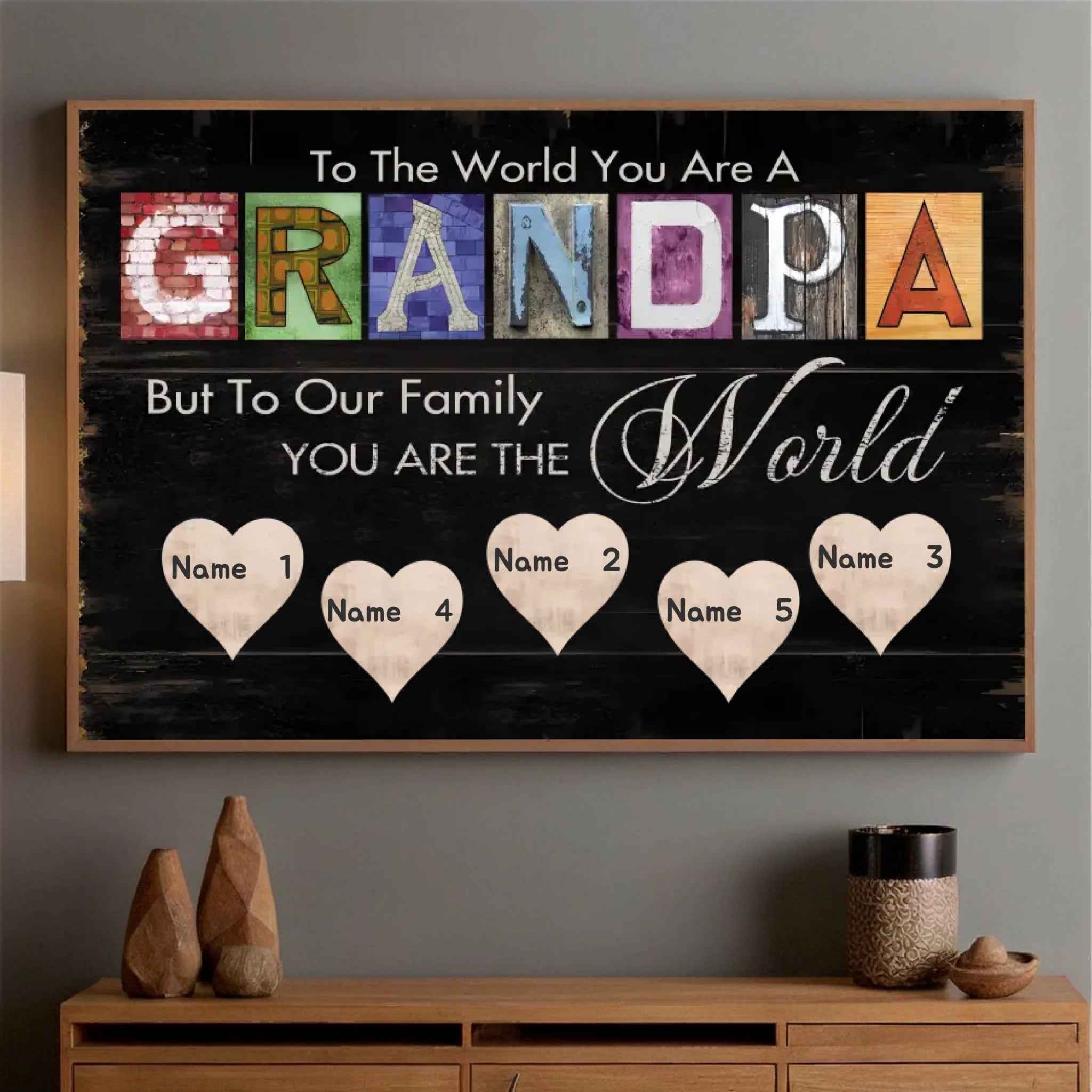 Grandpa’s Greatest Gift – Personalized Name Poster with Love - 89Prints