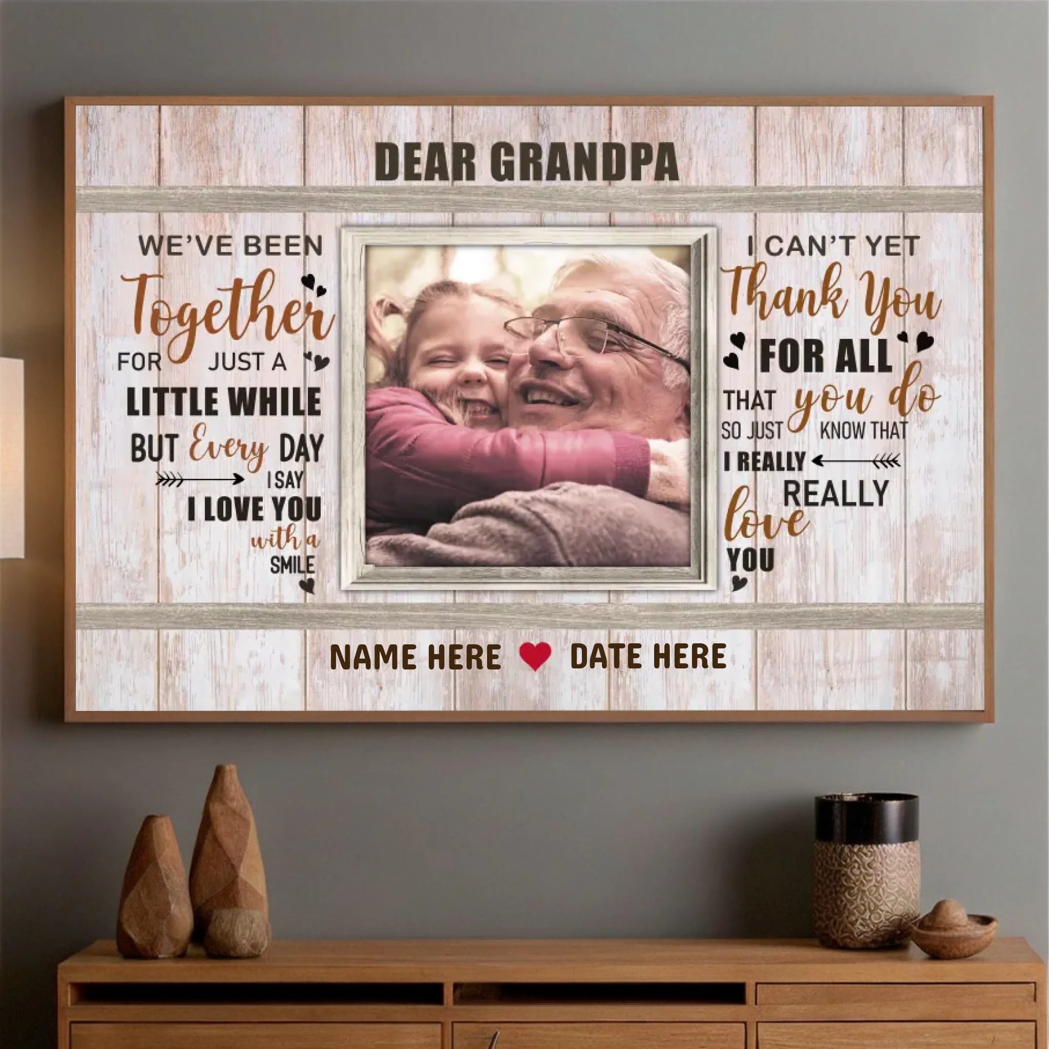 Customizable Grandpa Poster – A Unique Gift of Love from 89Prints
