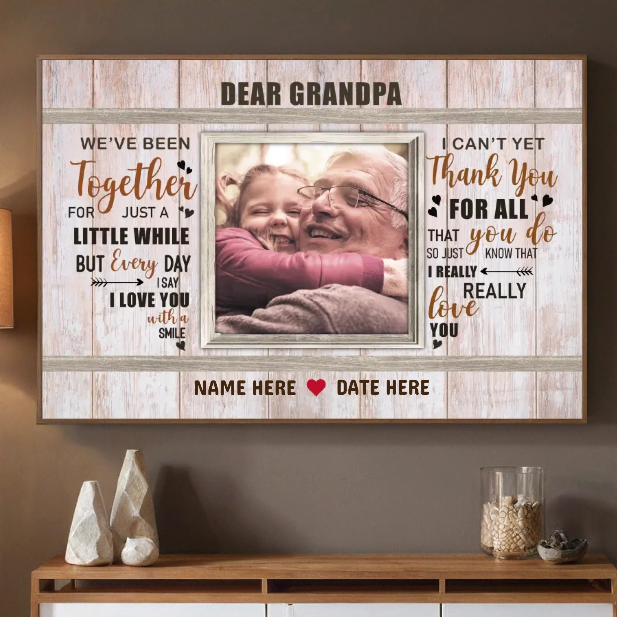 Customizable Grandpa Poster – A Unique Gift of Love from 89Prints