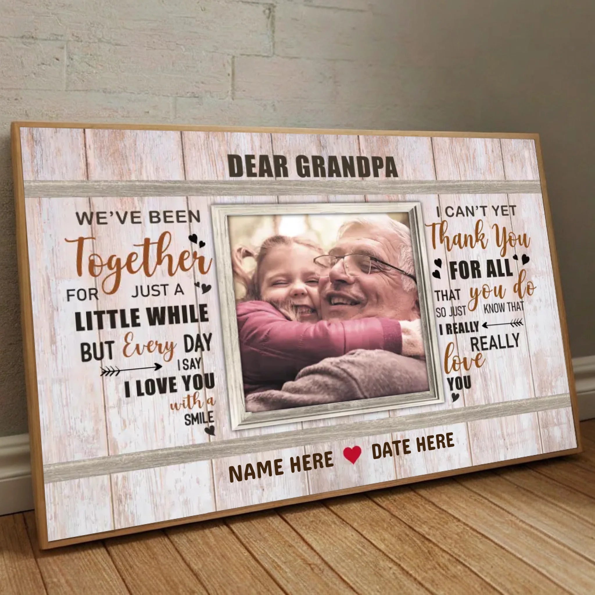 Customizable Grandpa Poster – A Unique Gift of Love from 89Prints