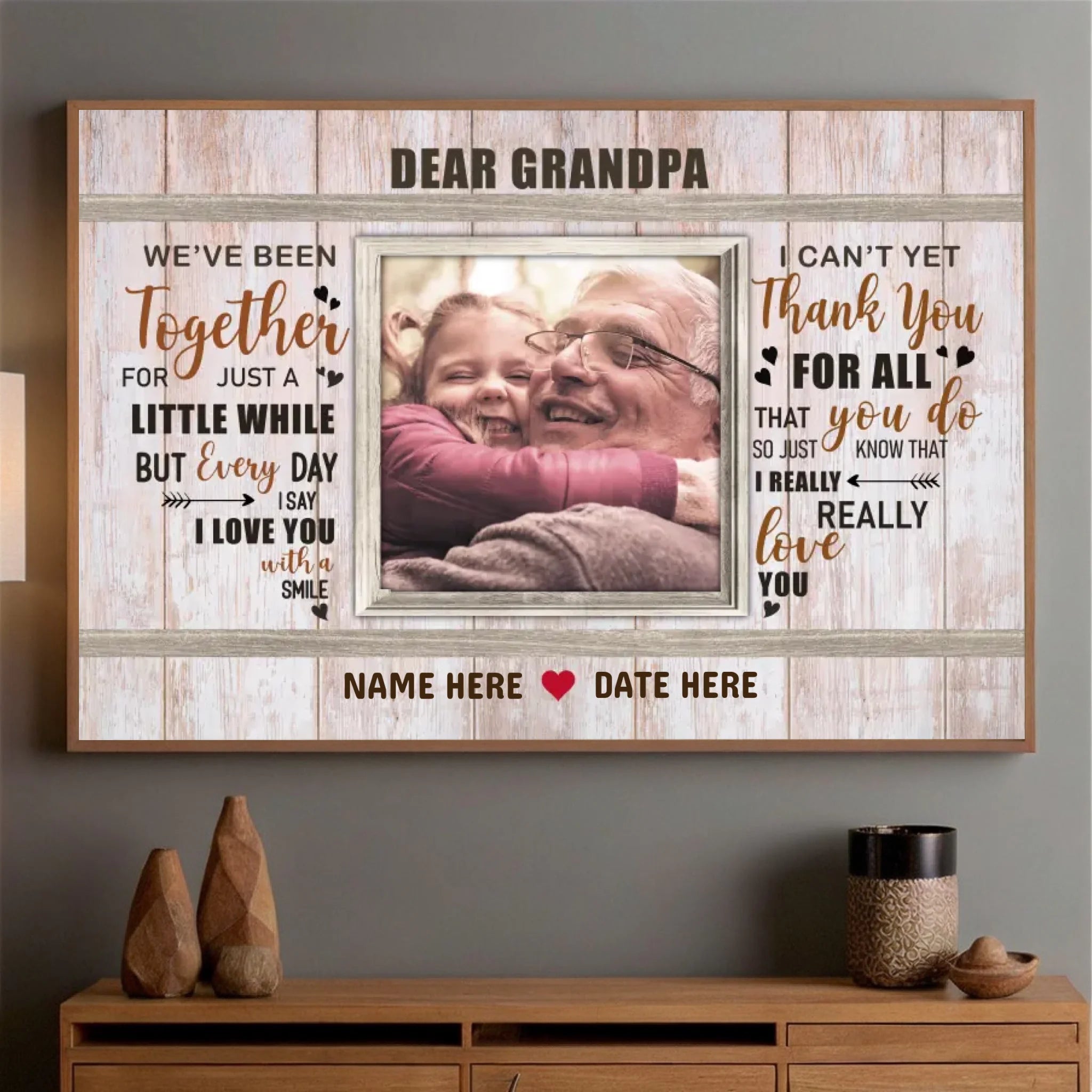 Customizable Grandpa Poster – A Unique Gift of Love from 89Prints