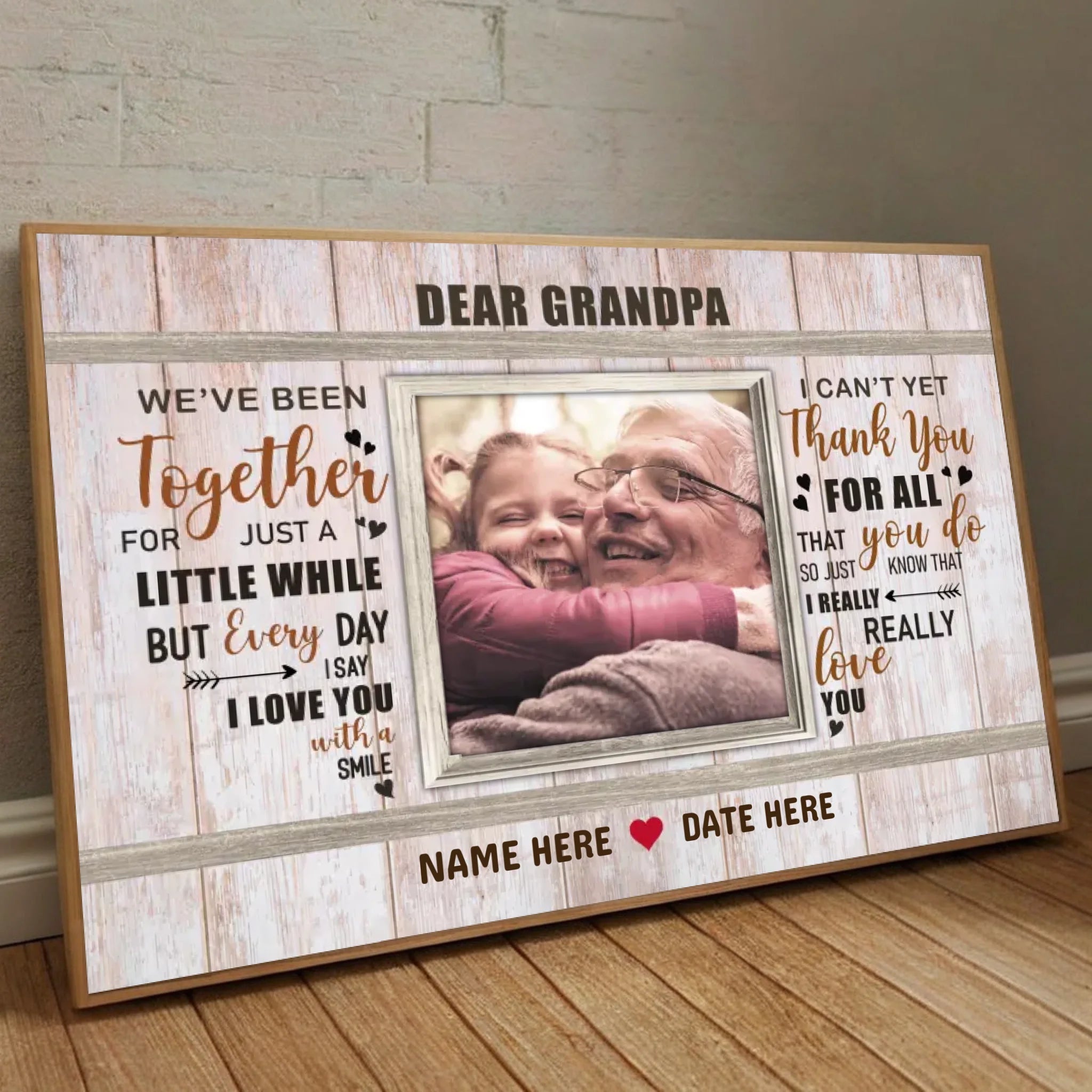 Customizable Grandpa Poster – A Unique Gift of Love from 89Prints