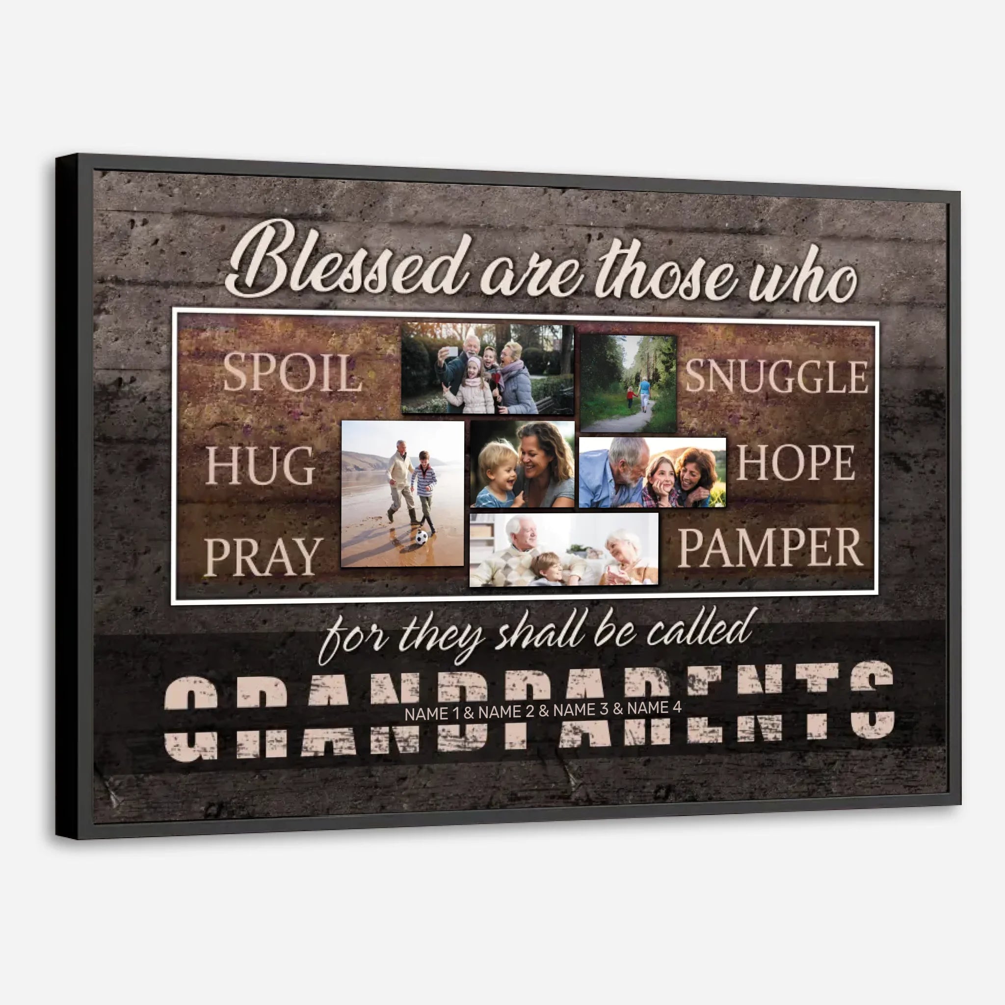 Custom Grandparents Poster – Where Love Grows and Family Begins - 89Prints