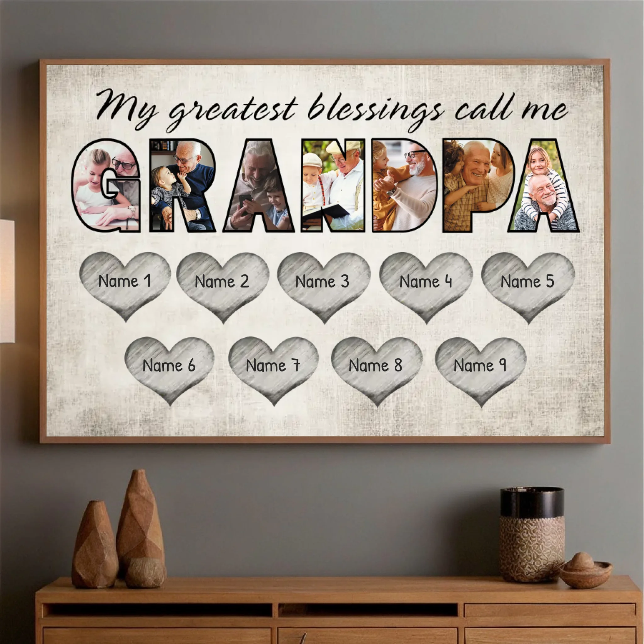 My Greatest Blessing Is Calling Me Grandpa – Personalized Poster Gift - 89Prints