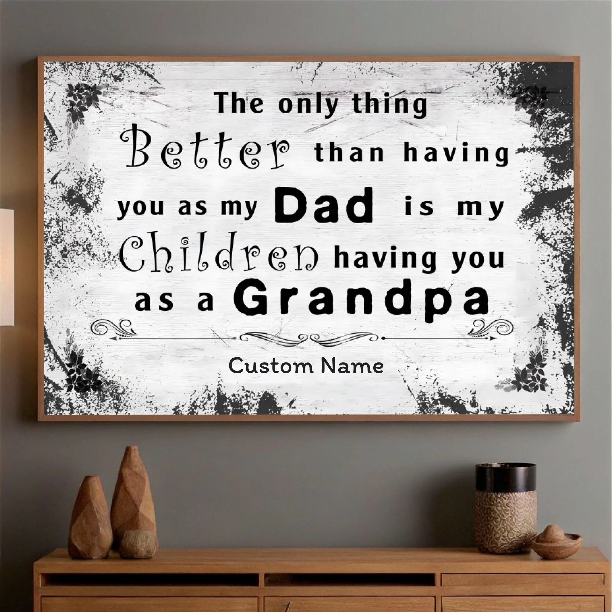 Personalized Grandpa Poster – A Timeless Tribute to the Man Who Shaped Our Family’s Story - 89Prints