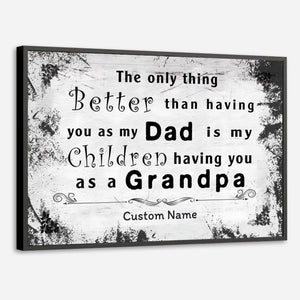 Personalized Grandpa Poster – A Timeless Tribute to the Man Who Shaped Our Family’s Story - 89Prints