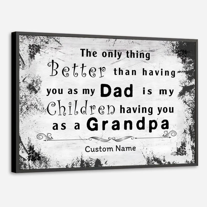 Personalized Grandpa Poster – A Timeless Tribute to the Man Who Shaped Our Family’s Story - 89Prints