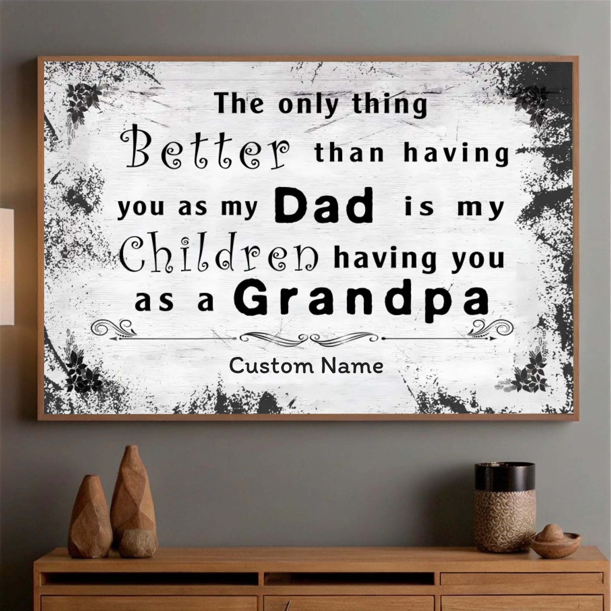 Personalized Grandpa Poster – A Timeless Tribute to the Man Who Shaped Our Family’s Story - 89Prints