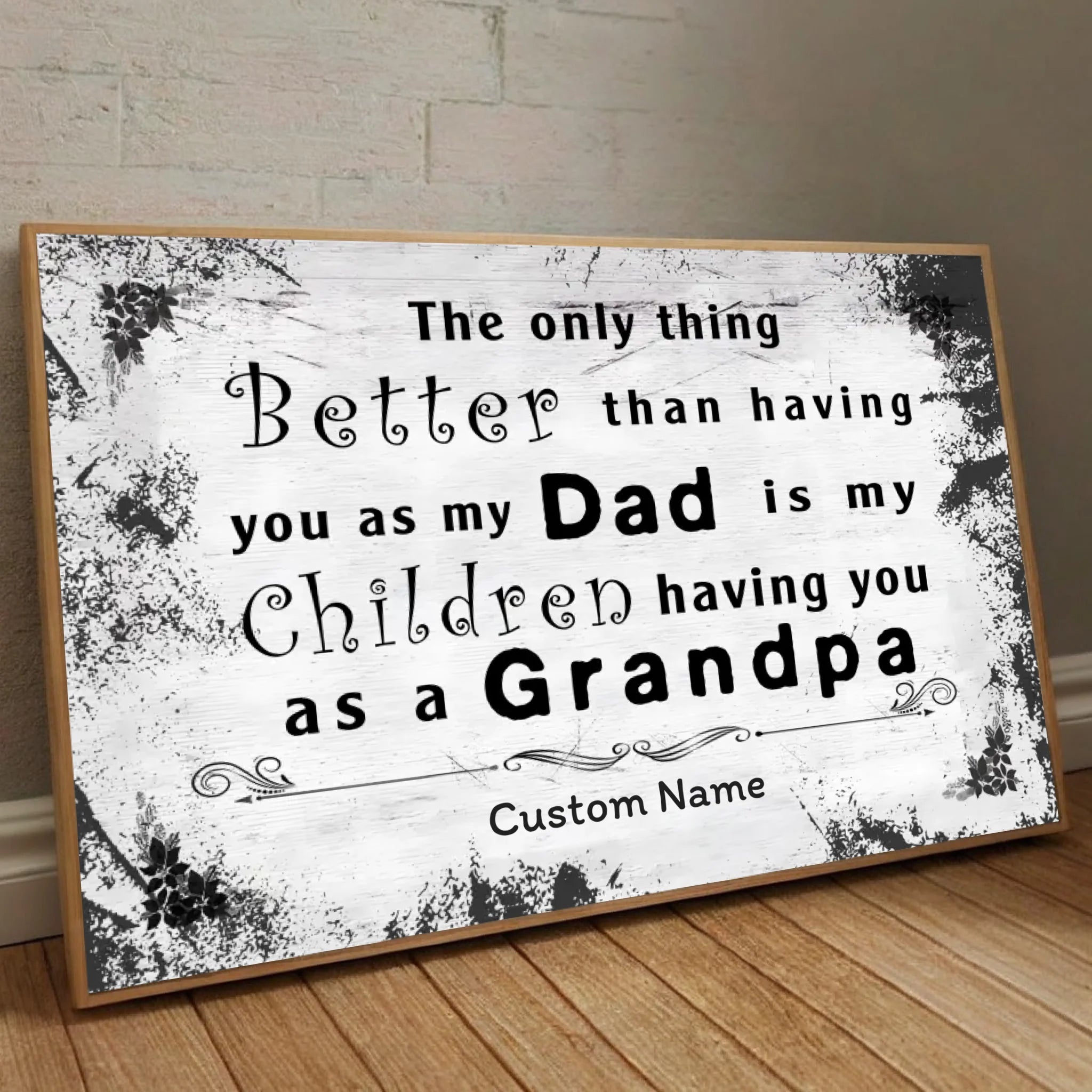 Personalized Grandpa Poster – A Timeless Tribute to the Man Who Shaped Our Family’s Story - 89Prints